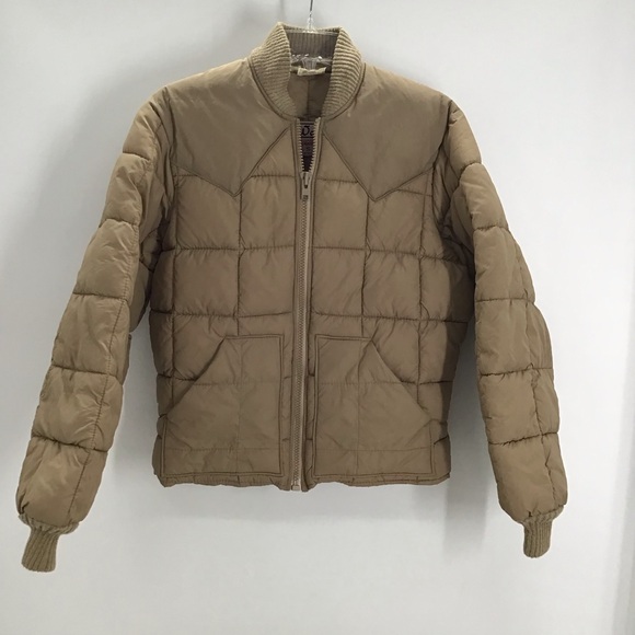 Walls Vintage Blizzard-Pruf Quilted Puffer Western Jacket Tan Size Medium 38/40 - Picture 1 of 10